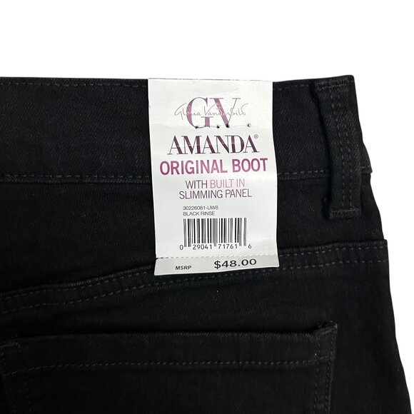 Gloria Vanderbilt Amanda Women's Size 6 Short Black Bootcut Jeans Denim Pant NWT - Picture 4 of 7